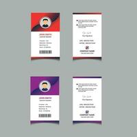 Eye Catching Corporate Employee ID Card Design Template vector