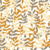 Seamless pattern with colorful leaves. Autumn colors design vector