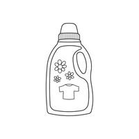 mano dibujado dibujos animados vector ilustración detergente icono en garabatear estilo