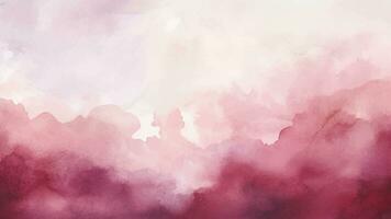 Watercolor burgundy abstract background. Watercolour maroon splash texture. Vector watercolour pattern