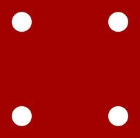 4 red dots with making a square vector icon.