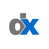 DX brand name initial letters icon. vector