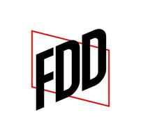 FDD typography vector monogram. FFD brand icon.