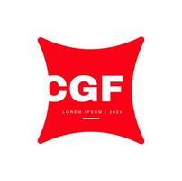 CGF company name initial letters monogram. vector