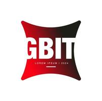 GBIT company name initial letters monogram. vector
