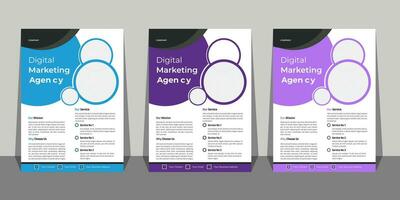 Business Flyer Template with Mockup Pro Vector