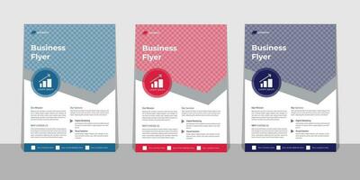 Business Flyer Template with Mockup Free Vector