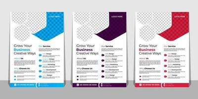 Business Flyer Template with Mockup Pro Vector