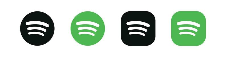 Spotify icon. Spotify Social media logo. Set of Spotify icon Collection. vector