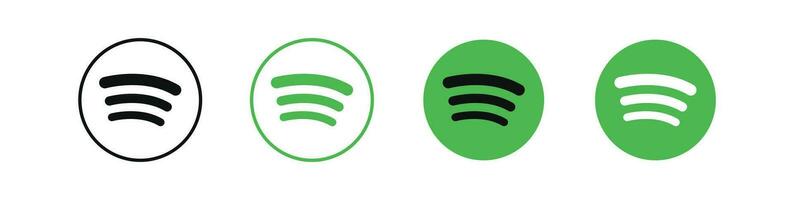 Spotify icon. Spotify Social media logo. Set of Spotify icon Collection. vector