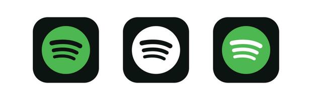 Spotify icon. Spotify Social media logo. Set of Spotify icon Collection. vector