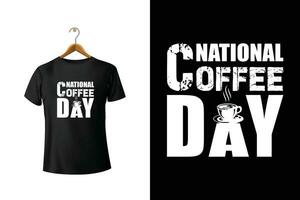 nacional café día vector camiseta diseño