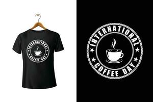International Coffee Day T-Shirt Design vector