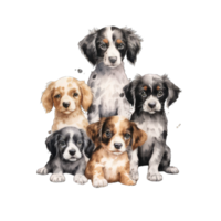 groupe de chiots transparent Contexte png