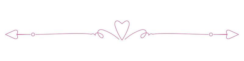 thin pink heart shaped lines For Vantage lines vector