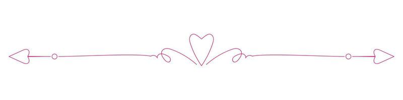 thin pink heart shaped lines For Vantage lines vector