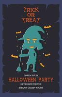 Halloween party invitation posters or brochure background in paper cut style. vector