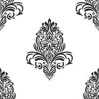 Damask floral motif tile pattern. Luxury tile isolated element. vector