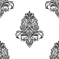 Damask floral motif tile pattern. Luxury tile isolated element. vector