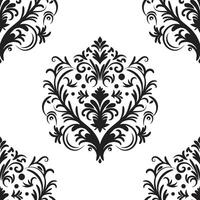 Damask floral motif tile pattern. Luxury tile isolated element. vector