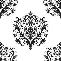 Damask floral motif tile pattern. Luxury tile isolated element. vector