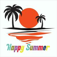 HAPPY SUMMER T SHIRT DESIGN 53 vector