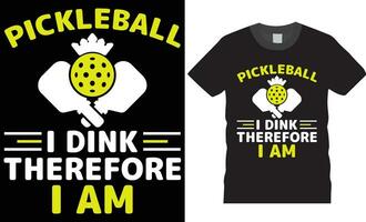 diseño de camiseta de pickleball vector