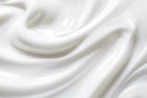 Skincare, cosmetics and beauty product, pure white cream lotion texture as abstract background, generative ai photo