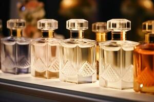 Luxury perfume bottles on display at a presentation, women fragrance scent  new exclusive collection, post-processed, generative ai 29291474 Stock  Photo at Vecteezy