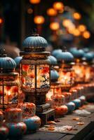 Chinese lanterns, created with generative AI photo