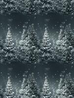 Christmas tree made of snowflakes seamless pattern, created with generative AI photo