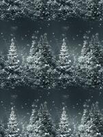 Christmas tree made of snowflakes seamless pattern, created with generative AI photo