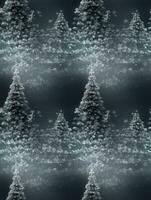 Christmas tree made of snowflakes seamless pattern, created with generative AI photo