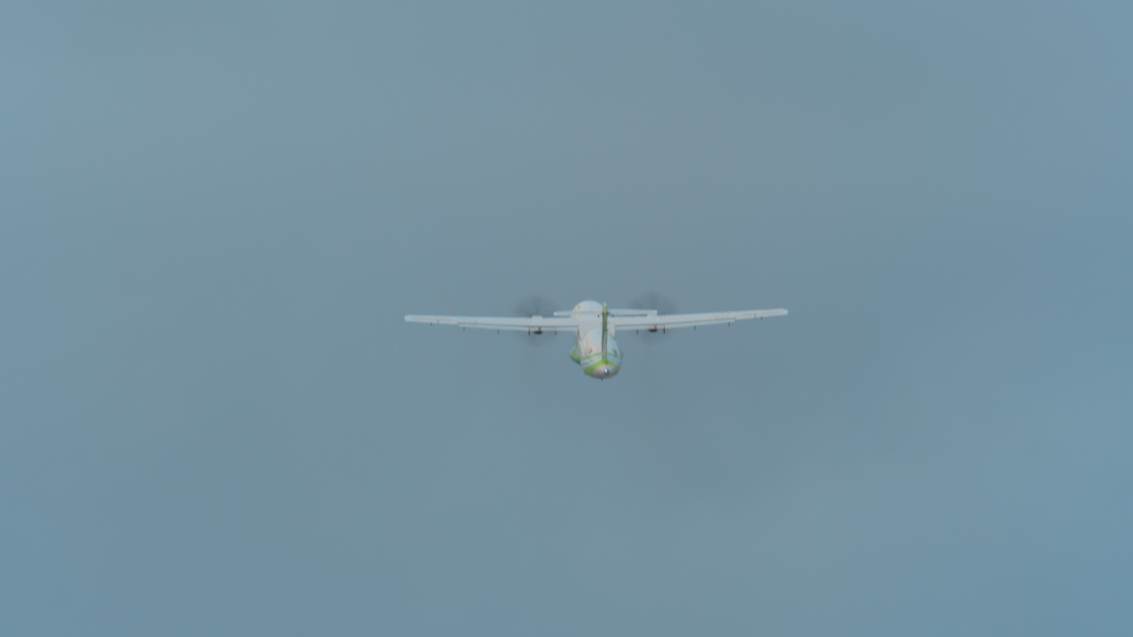 Propeller plane gaining altitude handheld shot 29312384 Stock Video