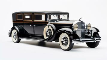 Displaying a 3D miniature limousine. Generative AI photo