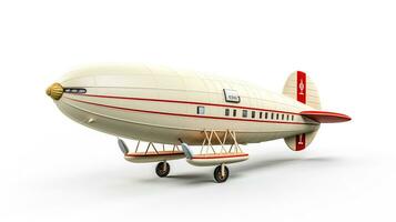 Displaying a 3D miniature Zeppelin. Generative AI photo
