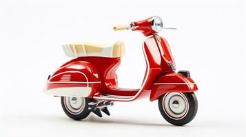 mostrando un 3d miniatura vespa. generativo ai foto