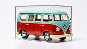 Displaying a 3D miniature Van. Generative AI photo