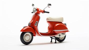 mostrando un 3d miniatura vespa. generativo ai foto