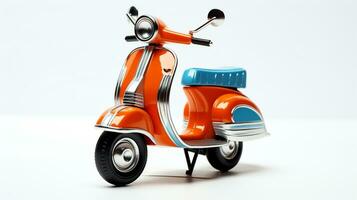 Displaying a 3D miniature Vespa. Generative AI photo