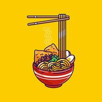 Chicken Noodle Illustartion vector