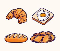 Type of Breads Illustration vector