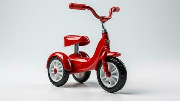 Displaying a 3D miniature Tricycle. Generative AI photo