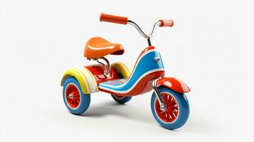 Displaying a 3D miniature Tricycle. Generative AI photo