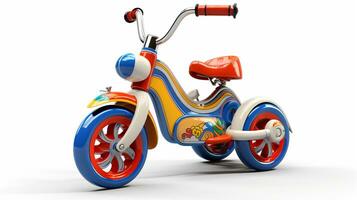 Displaying a 3D miniature Tricycle. Generative AI photo