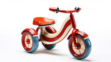 Displaying a 3D miniature Tricycle. Generative AI photo