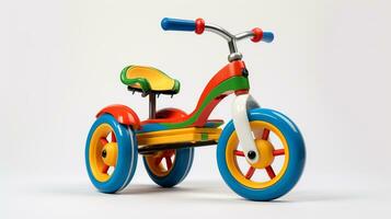 Displaying a 3D miniature Tricycle. Generative AI photo