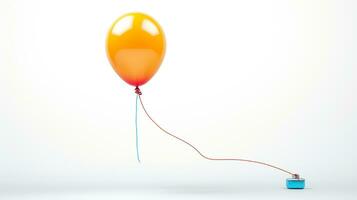 Displaying a 3D miniature Tethered Balloon. Generative AI photo