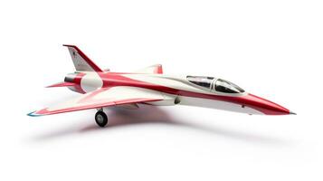 Displaying a 3D miniature Supersonic Jet. Generative AI photo