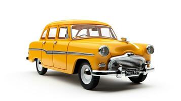 Displaying a 3D miniature Taxi. Generative AI photo